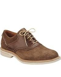 Sperry Top-Sider Gold Oxford Saddle Asv Brown Suedebrown Leather Lace Up Shoes