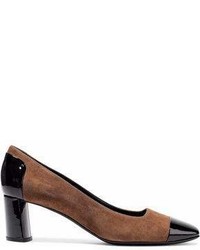 Casadei Patent Leather And Suede Pumps