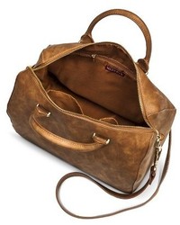 Merona Suede Texture Satchel Handbag Brown