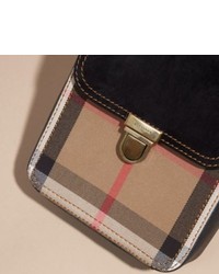 Burberry The Small Satchel In English Suede And House Check