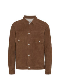 Brown Suede Shirt Jacket