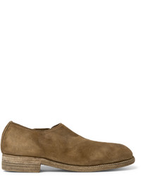 Guidi Stag Distressed Suede Shoes