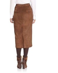 Ralph Lauren Collection Suede Preston Trouser Skirt