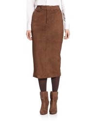 Ralph Lauren Collection Suede Preston Trouser Skirt