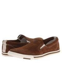 Armani Jeans Suede Slip On Slip On Shoes Brown