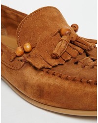 Asos Brand Loafers In Suede