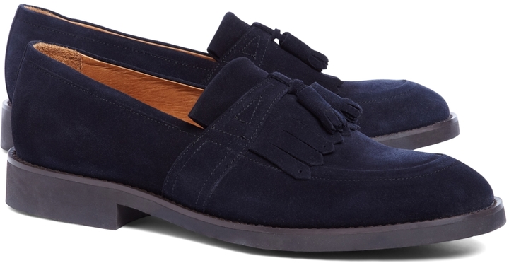 brooks brothers suede loafers