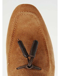Hudson Pierre Stamp Tan Suede Loafers
