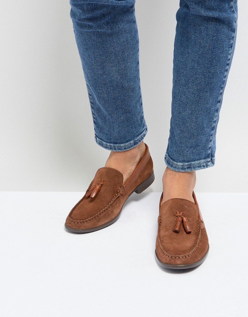 Silver Street Tassel Loafers In Tan Suede 24 Asos 0879