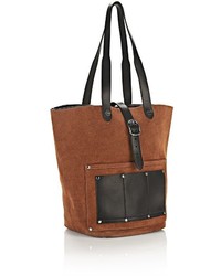 Alexander Wang Mason Tote In Suede Sienna And Vachetta With Rhodium