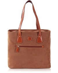 Bric's Life Camel Micro Suede Tote Bag