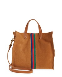 Clare V. Petit Simple Suede Tote In Camel At Nordstrom