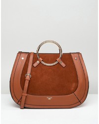 Dune Tote Bag In Tan With Round Metal
