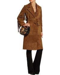 Burberry Fringed Suede Trench Coat