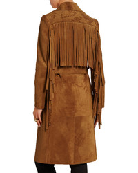 Burberry Fringed Suede Trench Coat