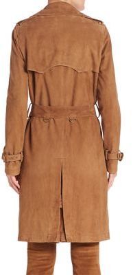 Polo Ralph Lauren Suede Trench Coat, $1,298 | Saks Fifth Avenue | Lookastic