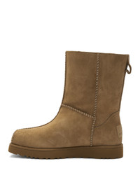 Eckhaus Latta Brown And Off White Ugg Edition Block Boot