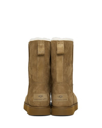 Eckhaus Latta Brown And Off White Ugg Edition Block Boots