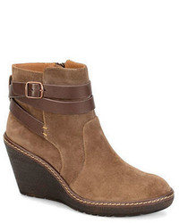 Sofft Caralee Suede Wedge Ankle Boots