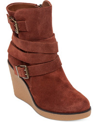 macy's red ankle boots
