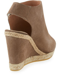 Andre Assous Andr Assous Beatrice Suede Wedge Sandal Taupe