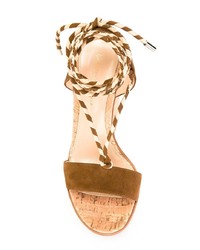 Gianvito Rossi Lace Up Wedge Sandals