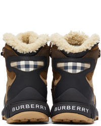 Burberry Brown Suede Tor Boots