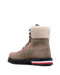 Moncler Vancouver Logo Patch Ankle Boots