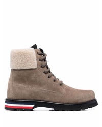 Moncler Vancouver Logo Patch Ankle Boots