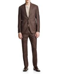 Eidos Chocolate Brown Slim Fit Suit 100% Bloomingdales