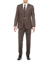 Hugo Boss Grand Central Two Piece Suit Brown