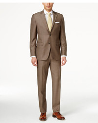 Lauren Ralph Lauren Slim Fit Medium Brown Pindot Suit