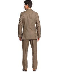Kenneth Cole Reaction Tan Tick Slim Fit Suit