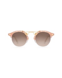 KREWE 46mm St Louis Round Sunglasses In Camelliaamber At Nordstrom