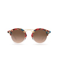 KREWE 46mm St Louis Round Sunglasses In Carnevalemercury At Nordstrom