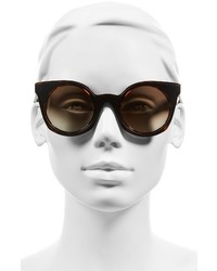 Fendi 48mm Cat Eye Sunglasses Havana Black