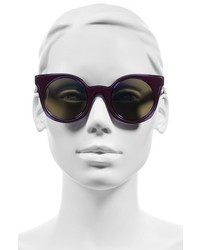 Fendi 48mm Cat Eye Sunglasses Havana Black