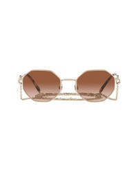 Valentino 52mm Irregular Sunglasses In Light Gold At Nordstrom