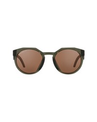 Oakley 52mm Polarized Round Sunglasses In Olive Inkprizm Tungsten At Nordstrom