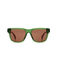 rag & bone 54mm Rectangular Sunglasses In Green Brown At Nordstrom