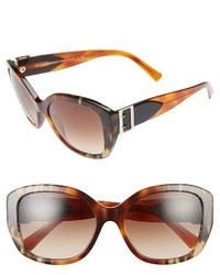 Burberry 57mm Gradient Butterfly Sunglasses Brown Grey