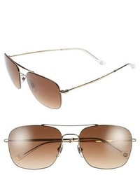 Gucci 58mm Navigator Sunglasses Light Gold Brown Gradient