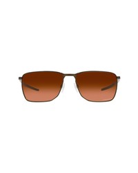 Oakley 58mm Rectangle Sunglasses In Pewterprizm Brown Gradient At Nordstrom