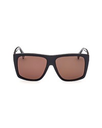 Max Mara 58mm Square Sunglasses In Black At Nordstrom