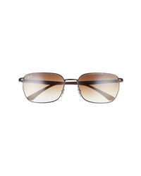 Ray-Ban 58mm Square Sunglasses In Brownclear Gradient Brown At Nordstrom
