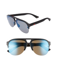 Gucci 59mm Semi Rimless Sunglasses  