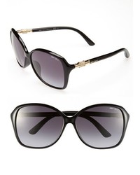 Jimmy Choo 60mm Sunglasses Shiny Black