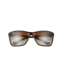 Ray-Ban 61mm Gradient Polarized Square Sunglasses