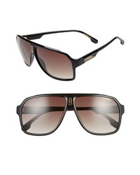 Carrera Eyewear 62mm Oversize Polarized Flat Top Aviator Sunglasses