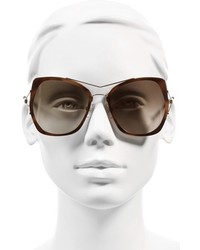 Givenchy 7031s Airy 55mm Oversized Sunglasses Black Gold